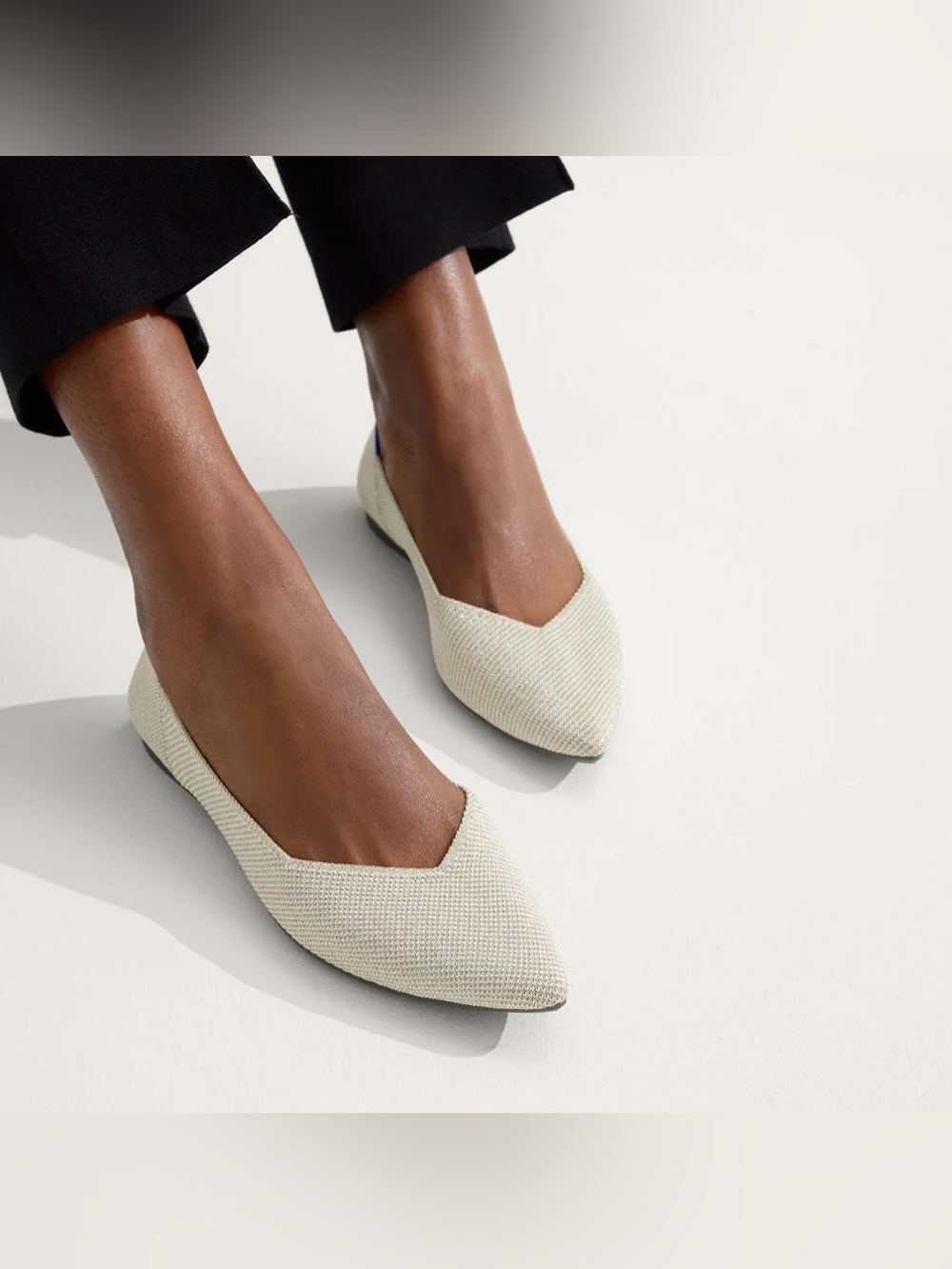 Rothy's The Point Pointed Toe Ballet Flats Tan Women’s Size 11